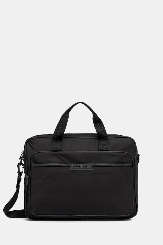 Tommy Hilfiger borsa per laptop semplice nero AM0AM13466