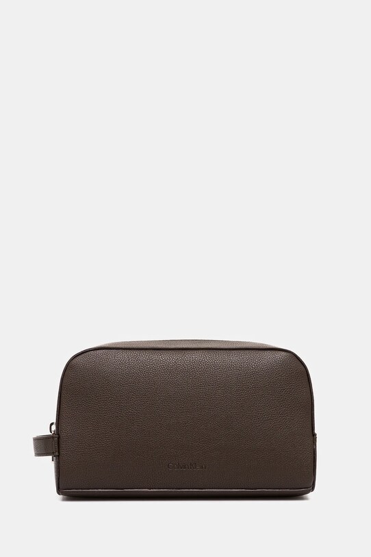 Calvin Klein bőr kozmetikai táska barna LV04D1036G