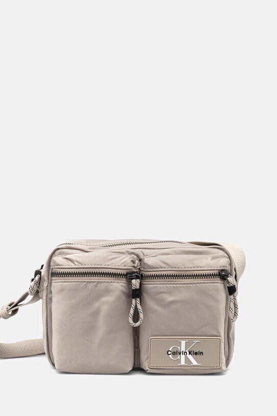 Calvin Klein saszetka nie mieści A4 beżowy LV04G3178G