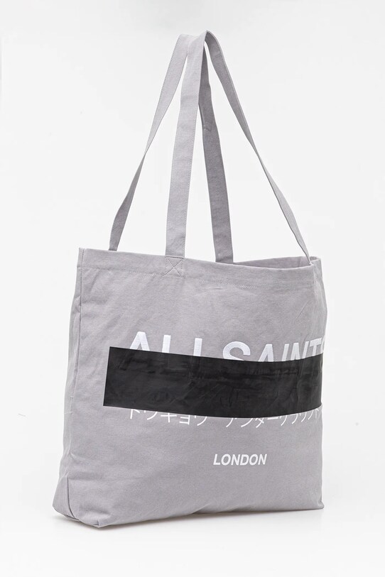 AllSaints geantă de bumbac REDACT M093XC gri AW25