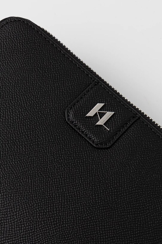 Шкіряна сумка Karl Lagerfeld чорний A3M30157