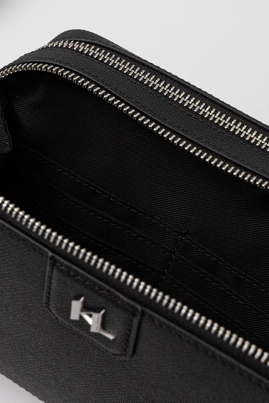 Karl Lagerfeld usnjena torbica za okoli pasu K/MONOGRAM A3M30157 črna