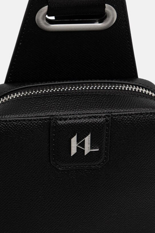 Karl Lagerfeld bőr oldaltáska fekete A3M30158