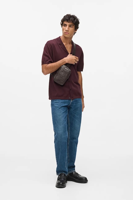 Karl Lagerfeld borsetă de piele K/LOOM A3M30179 maro AA00