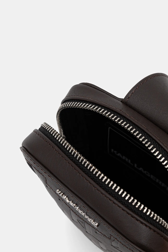 Кожена чанта през рамо Karl Lagerfeld K/LOOM A3M30179 кафяв