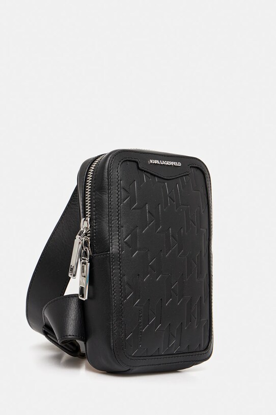 Karl Lagerfeld saszetka skórzana K/LOOM A3M30179 czarny AW25