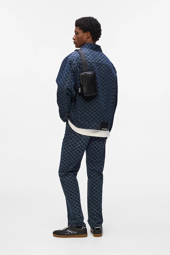 Karl Lagerfeld borsetă de piele K/LOOM A3M30179 negru AW25