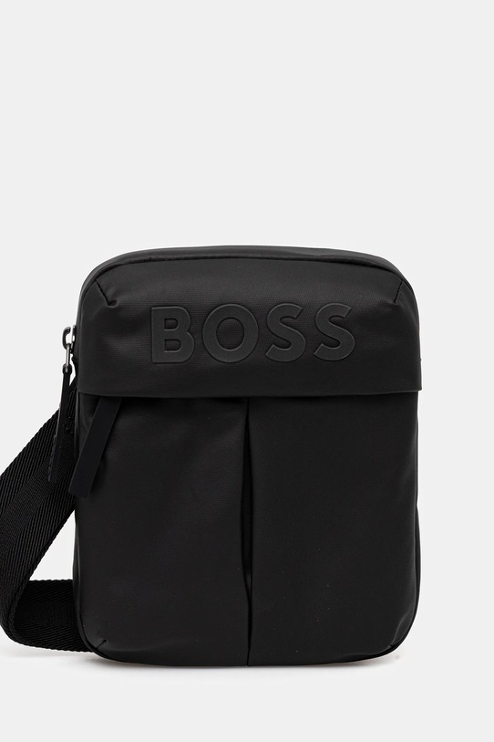 Σακίδιο BOSS απομίμηση λείου δέρματος μαύρο 50548089