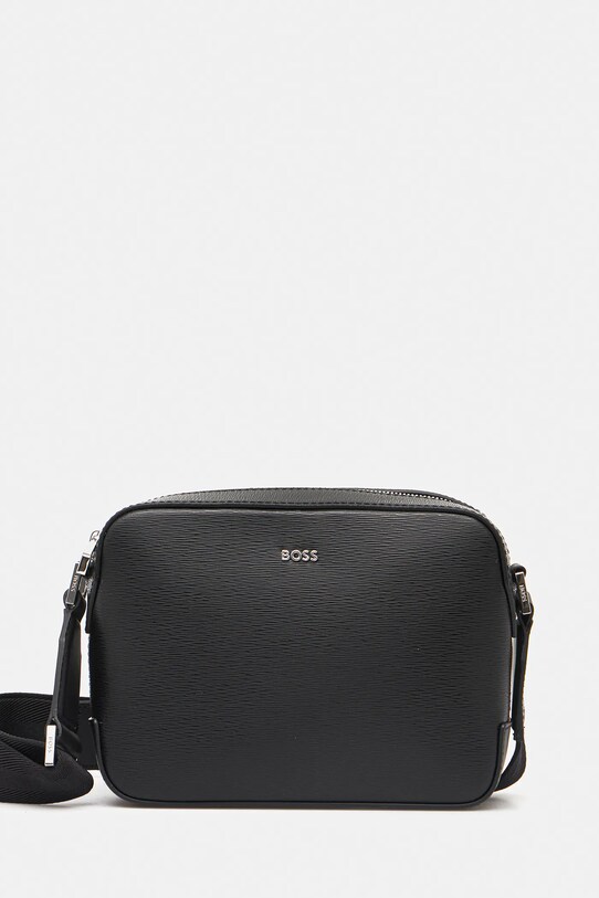BOSS borsetă de piele uni negru 50548274