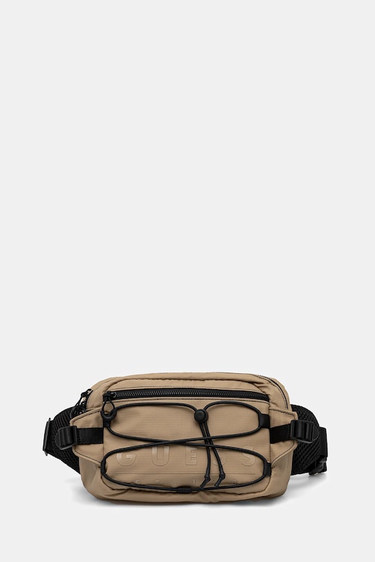 Τσάντα φάκελος Guess SONDRIO υφασμάτινο μπεζ HMSOWU.P5392