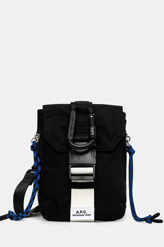 Сумка A.P.C. crossbody pouch trek гладкий чёрный PAAGR.H61733