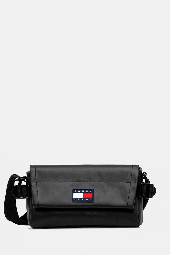 Σακίδιο Tommy Jeans απομίμηση λείου δέρματος μαύρο AM0AM13724