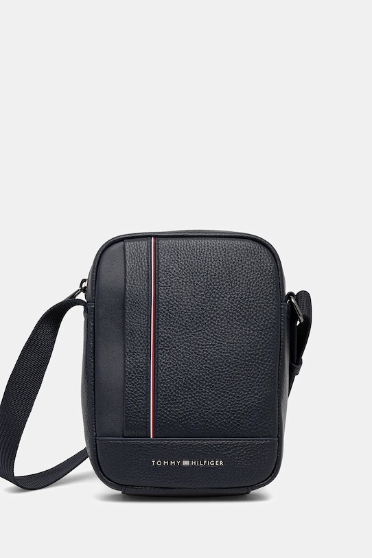 Malá taška Tommy Hilfiger imitácia kože tmavomodrá AM0AM13632