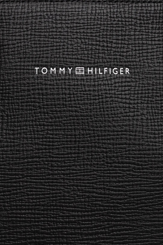 Kožená taška na notebook Tommy Hilfiger černá AM0AM13642