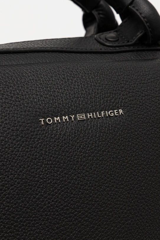 Usnjena torba Tommy Hilfiger AM0AM13652 črna