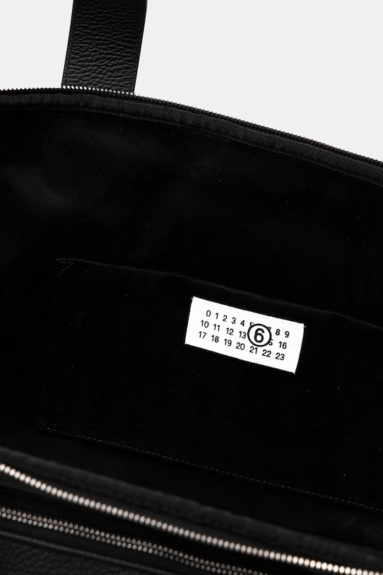 Шкіряна сумка MM6 Maison Margiela SB6WI0006.P8326.T8013 чорний