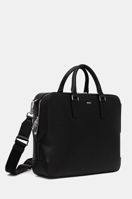 BOSS torba skórzana 50548265 czarny AW25