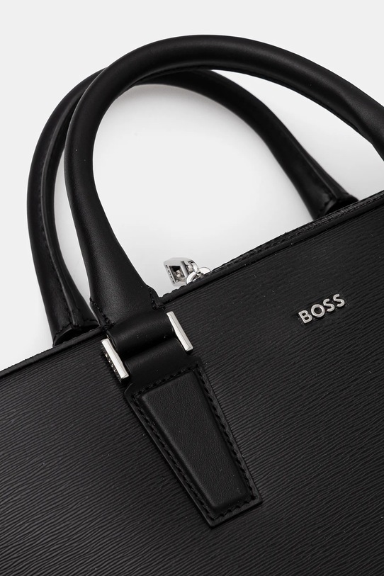 BOSS torba skórzana czarny 50548265