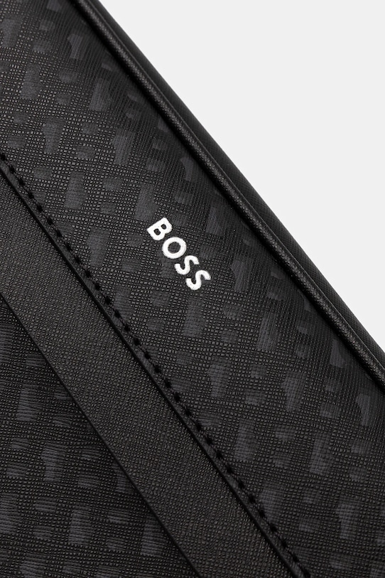 BOSS kosmetyczka skórzana czarny 50552626