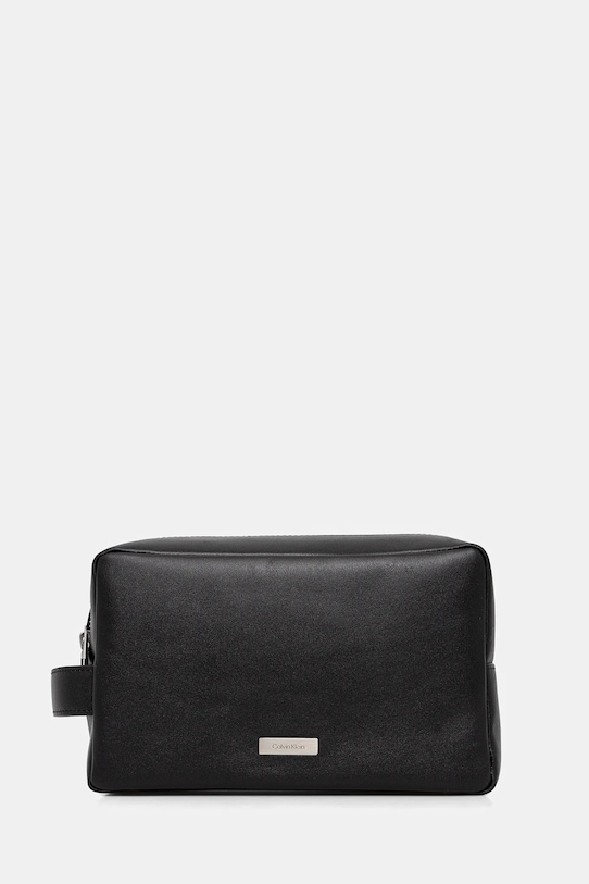 Calvin Klein kosmetyczka skórzana czarny LV04D1132G