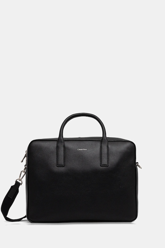 Taška Calvin Klein imitácia kože čierna LV04D3157G