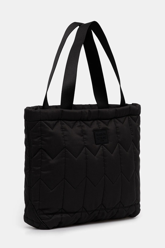 Maison Kitsuné torba Chevron Quilted Large Tote PM05104WB0043 czarny AW25