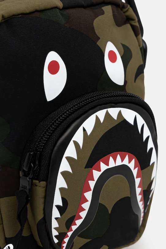 A Bathing Ape saszetka Camo Shark zielony 001SGL301021M