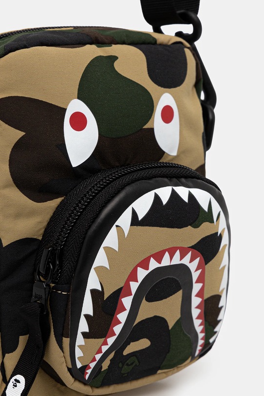 A Bathing Ape saszetka Camo Shark zielony 001SGL301021M