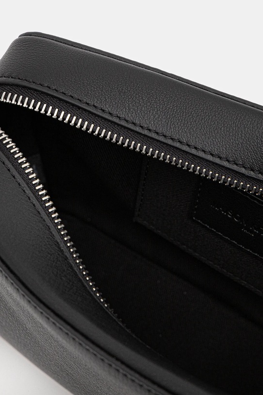 Maison Kitsuné leather handbag Profile Fox Crossbody PM05106LC0045 black