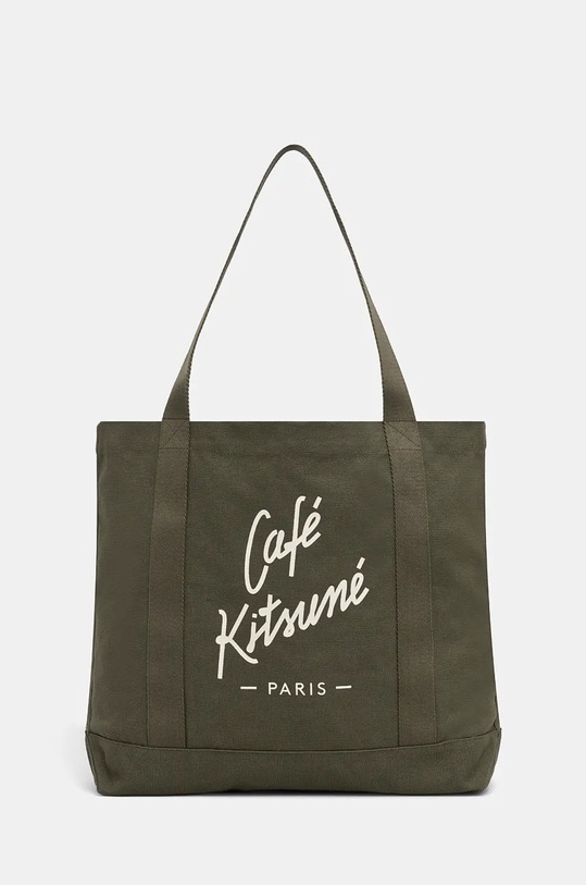 Café Kitsuné torba bawełniana Tote tekstylny zielony CKNU05101WW9001