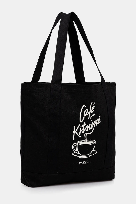 Памучна чанта Café Kitsuné Coffee Cup Tote CKMU05102WW9001 черен AW25