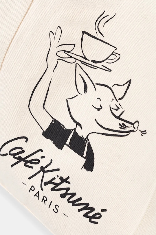 Café Kitsuné torba Barista Fox Tote beżowy CKMU05101WW9001
