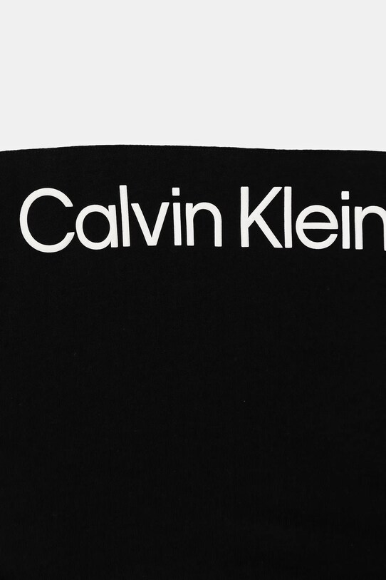 Otroška bombažna kratka majica Calvin Klein Jeans črna IB0IB02528.128.170.9BYA