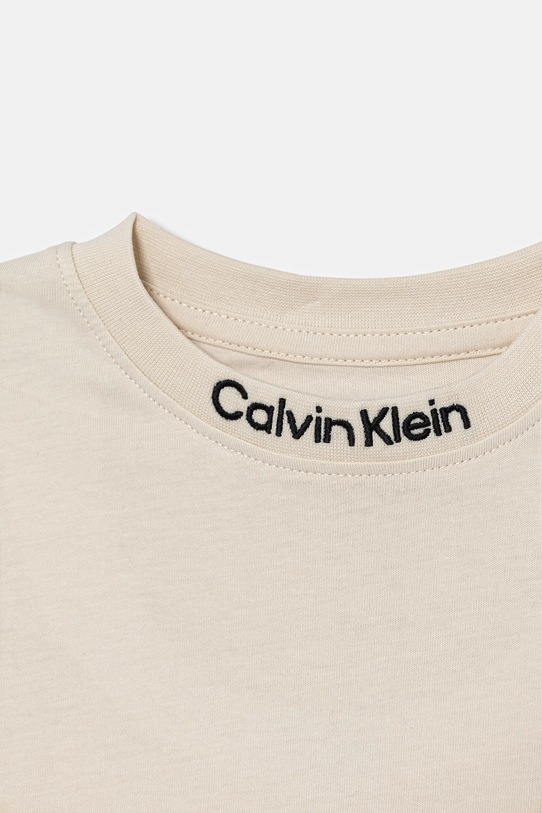 Otroška bombažna kratka majica Calvin Klein Jeans 2-pack mornarsko modra IB0IB02529.104.116.9BYA