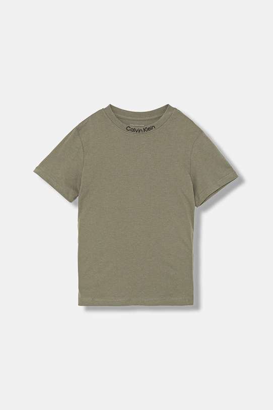 Dětské bavlněné tričko Calvin Klein Jeans 2-pack IB0IB02529.128.170.9BYA zelená AW25