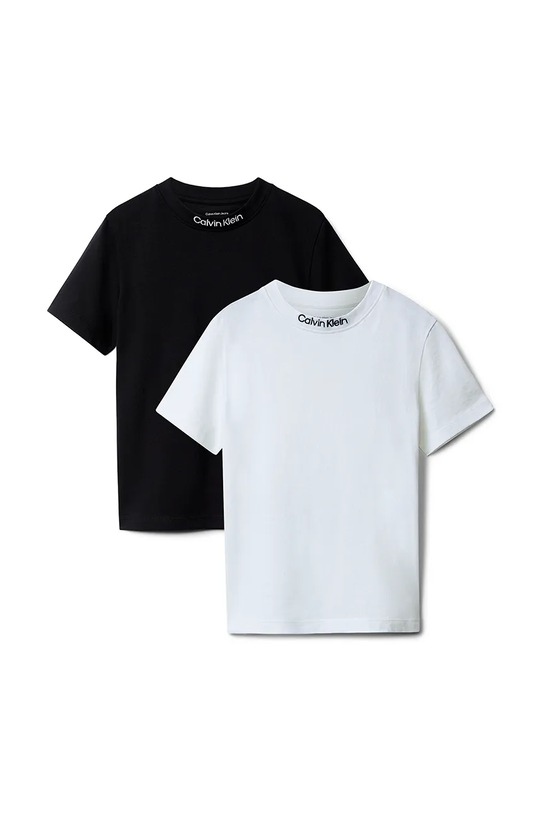 Детская хлопковая футболка Calvin Klein Jeans 2 шт хлопок чёрный IB0IB02529.128.170.9BYA