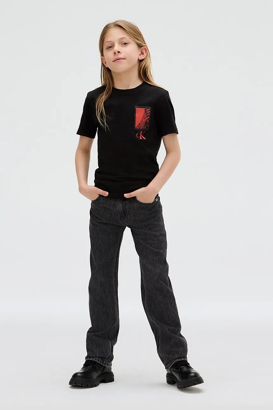 Calvin Klein Jeans t-shirt bawełniany IB0IB02532.9BYA czarny