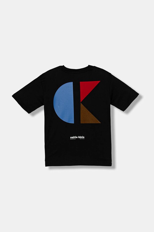Calvin Klein Jeans t-shirt bawełniany dziecięcy IB0IB02543.9BYA czarny AW25
