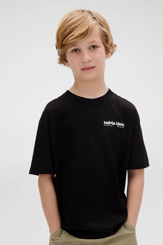 Calvin Klein Jeans t-shirt bawełniany dziecięcy IB0IB02543.9BYA