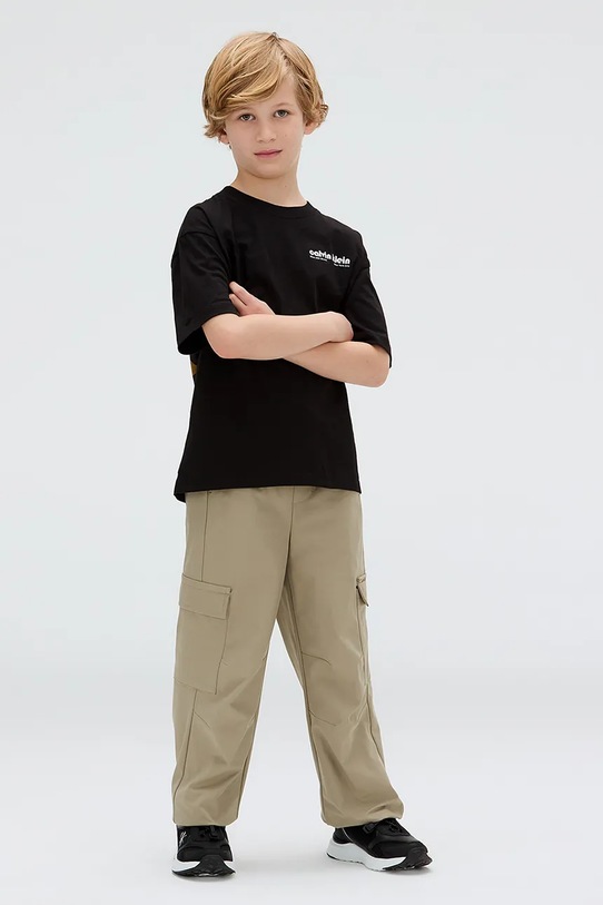 Παιδικό βαμβακερό μπλουζάκι Calvin Klein Jeans IB0IB02543.9BYA