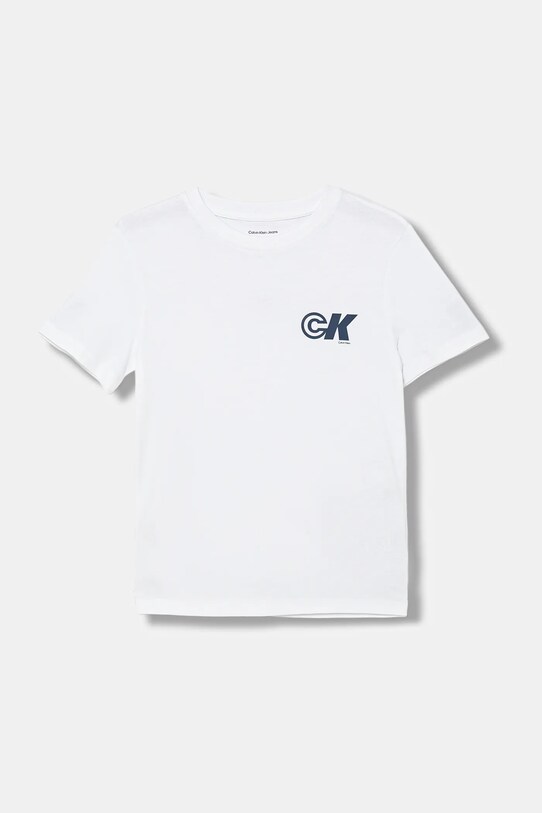 Calvin Klein Jeans t-shirt bawełniany dziecięcy IB0IB02544.9BYA biały AW25