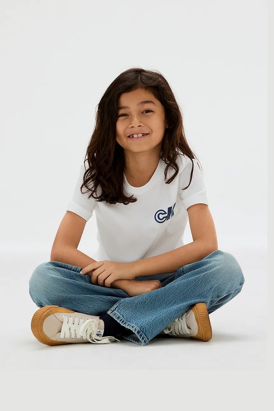 Παιδικό βαμβακερό μπλουζάκι Calvin Klein Jeans IB0IB02544.9BYA