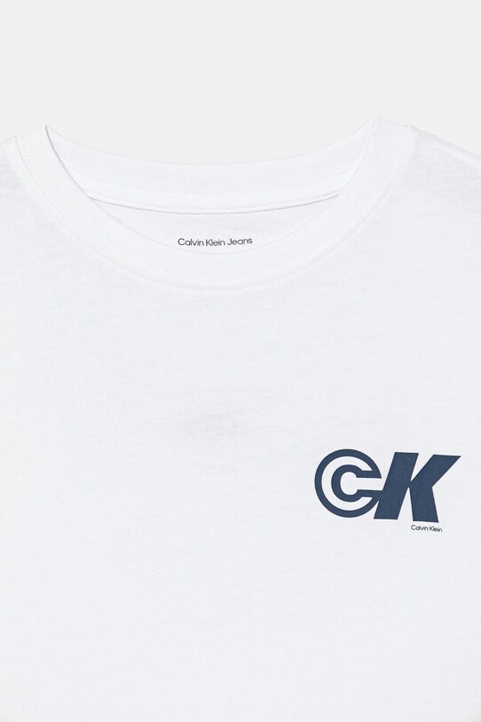Calvin Klein Jeans t-shirt bawełniany dziecięcy biały IB0IB02544.9BYA