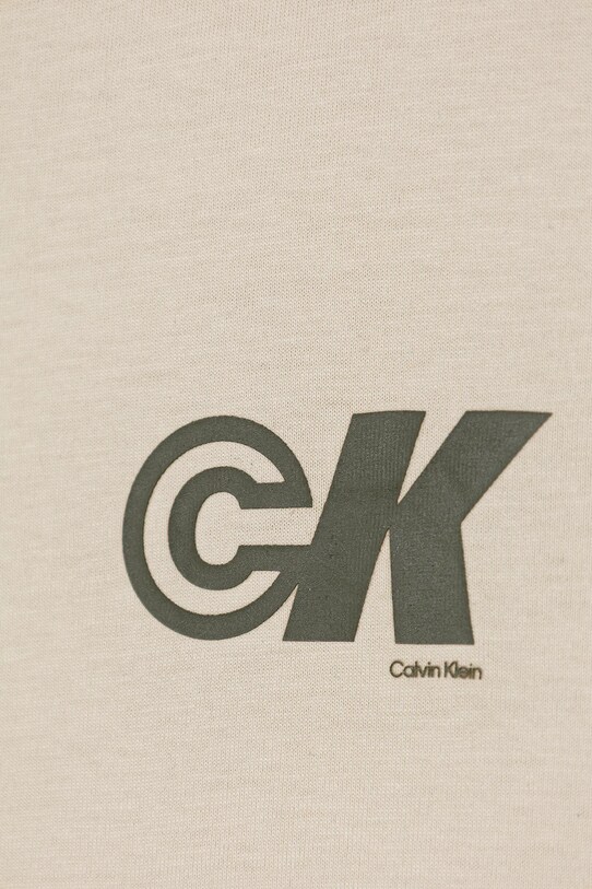 Dječaci Dječja pamučna majica kratkih rukava Calvin Klein Jeans IB0IB02544.9BYA bež