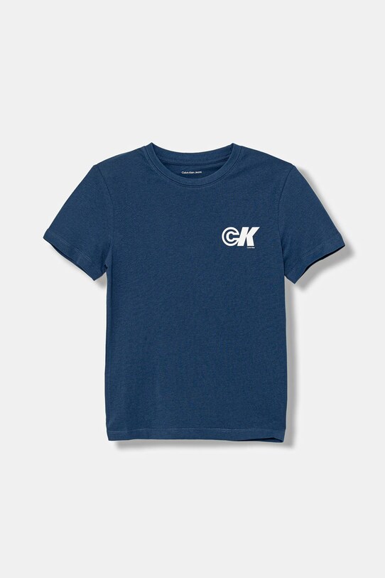 Calvin Klein Jeans t-shirt bawełniany dziecięcy IB0IB02544.9BYA niebieski AW25