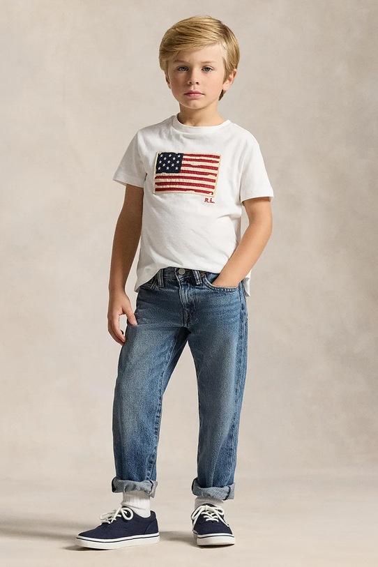 Detské bavlnené tričko Polo Ralph Lauren biela 322843794004