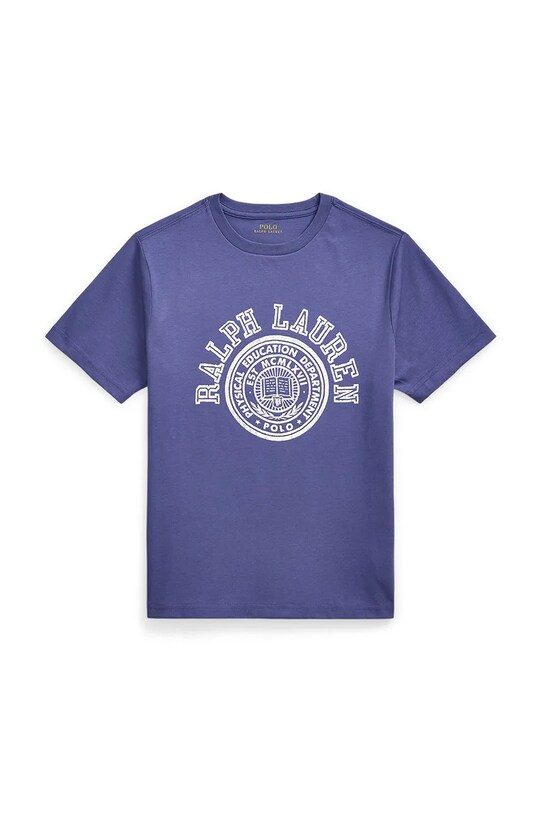 Хлопковая футболка Polo Ralph Lauren хлопок тёмно-синий 323971317002
