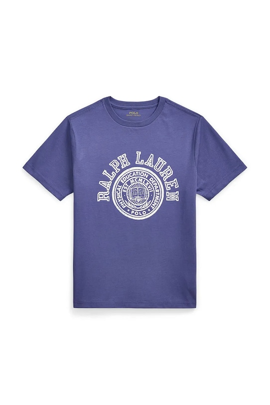 Хлопковая футболка Polo Ralph Lauren хлопок тёмно-синий 323971317002