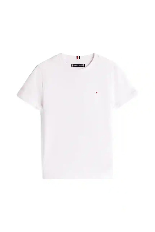 Детская хлопковая футболка Tommy Hilfiger KB0KB06879.128.176.9BYA белый AW25
