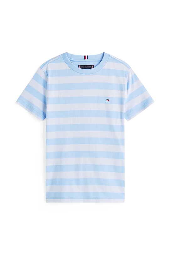 Tommy Hilfiger t-shirt bawełniany dziecięcy KB0KB06879.128.176.9BYA niebieski AW25